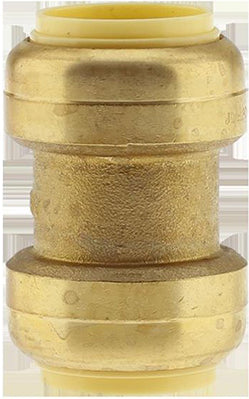 1/2 IN PUSH FIT COUPLING BRASS