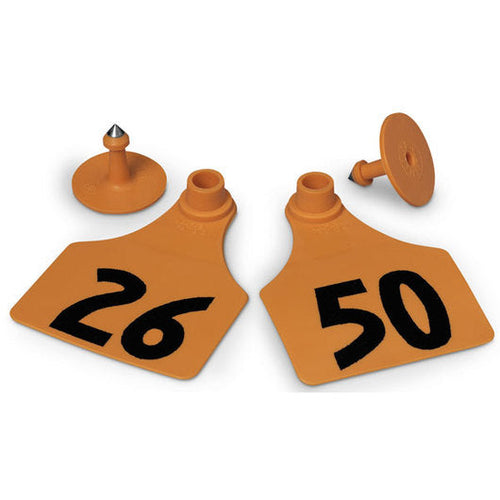 Allflex Global Large Numbered Calf Ear Tags Orange 26-50