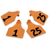 Allflex  Global Large Numbered Calf Ear Tags Orange 1-25