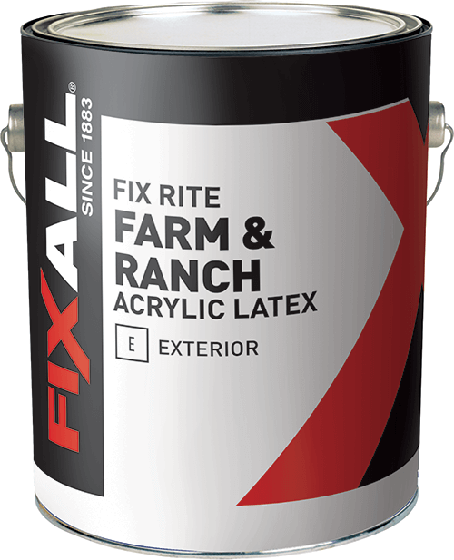 FixAll  Fix Rite Farm & Ranch Exterior Latex Paint Barn Red - 1 Gallon (1 Gallon, Barn Red)