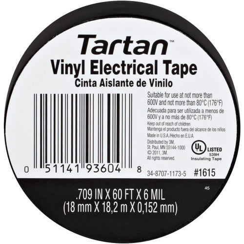 3M Tartan General Purpose 3/4 In. x 60 Ft. Vinyl Plastic Electrical Tape
