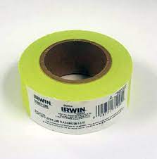 Irwin Flagging Tapes 150 L ft. x 1-3/16 W in. (150 L ft. x 1-3/16 W in., Lime)